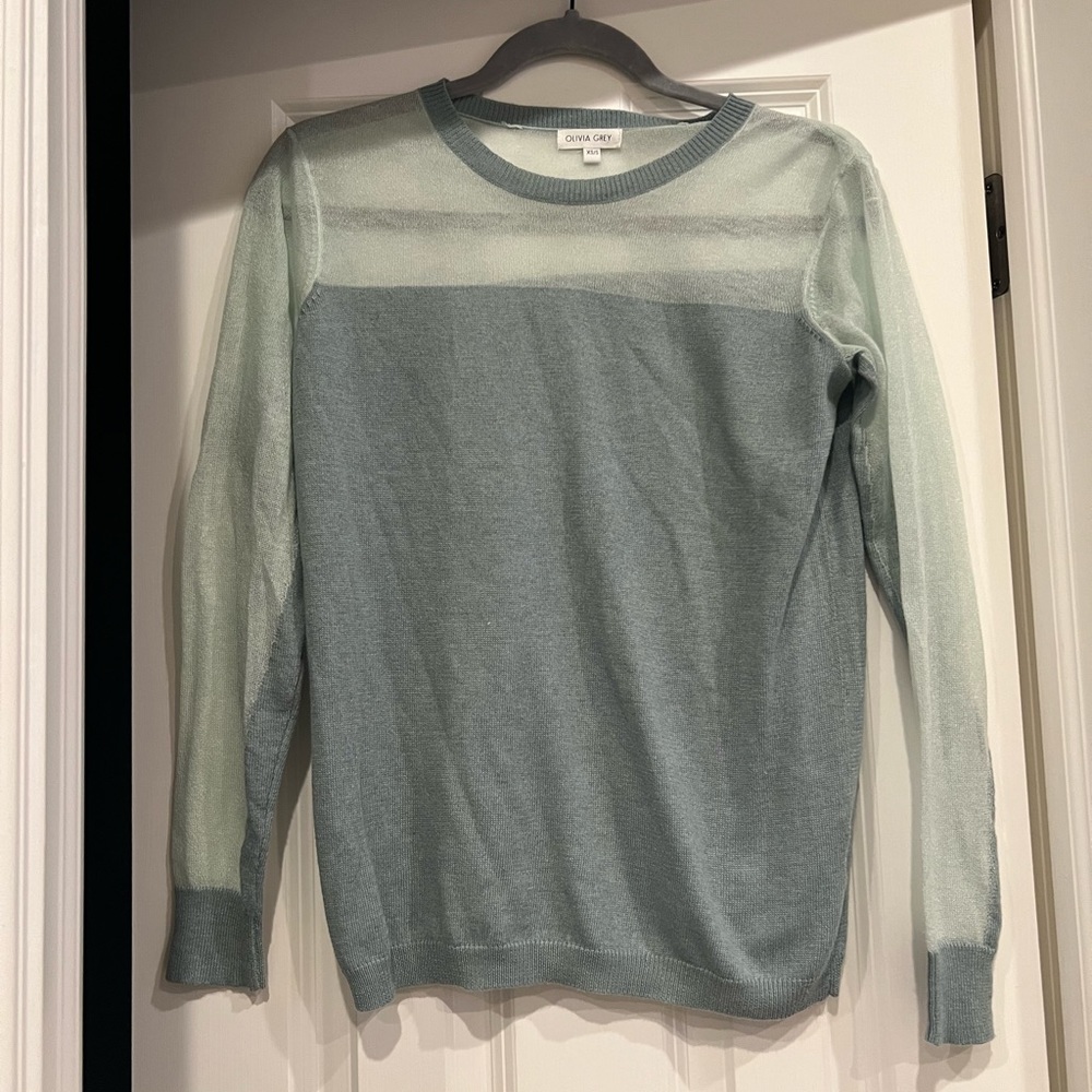 Olivia Grey Seafoam Sweater
